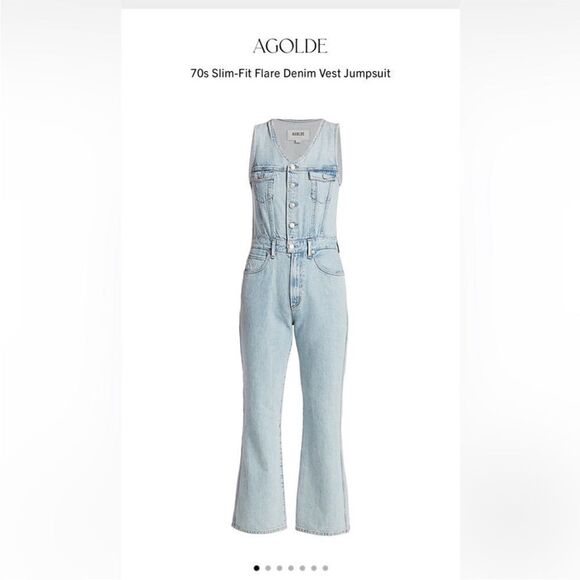 Agolde 70s Jumpsuit Denim Kick Flare in Westward Wash - Picture 4 of 8